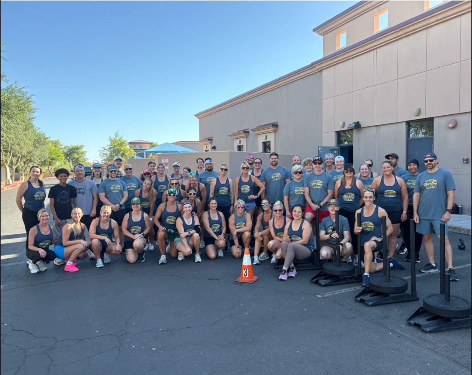 PRT community group photo outside the Gilbert, AZ gym